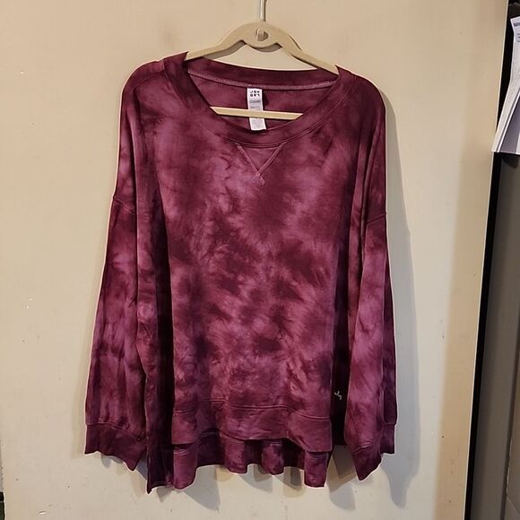 Oversized joy lab pullover merlot Tie dye large - Picture 1 of 3